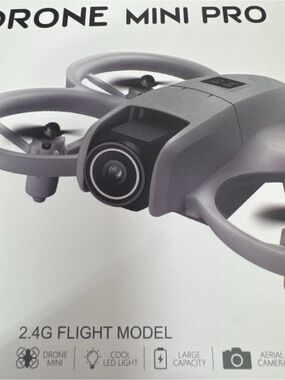 DRONE Mini Pro 2.4G Flight Model Quadcopter w Aerial Camera & LED Light NEW!